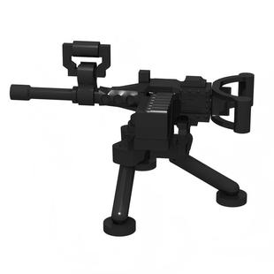 国产小颗粒拼插积木 人仔军事配件 武器 勃朗宁M2重机枪