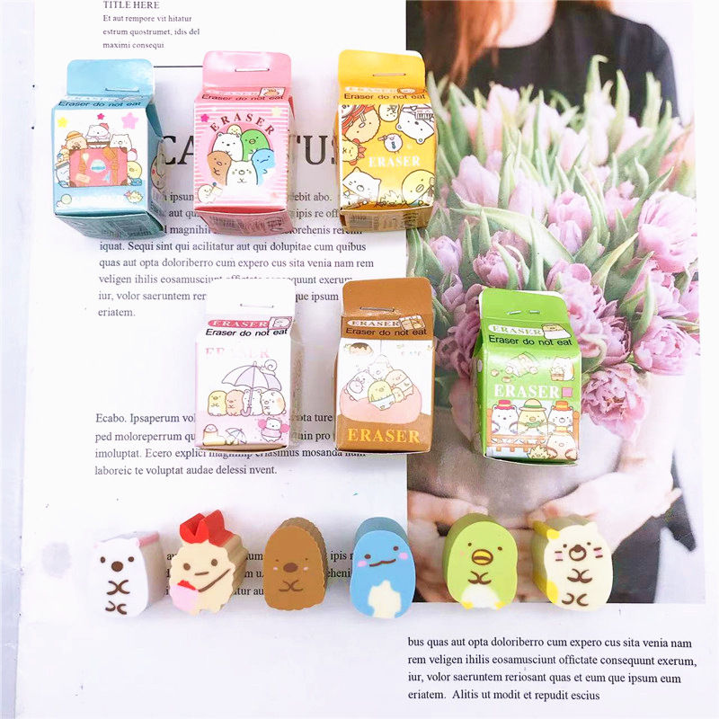 卡通橡皮擦可爱角落造型儿童小学生可切片橡皮创意幼儿园礼品奖品