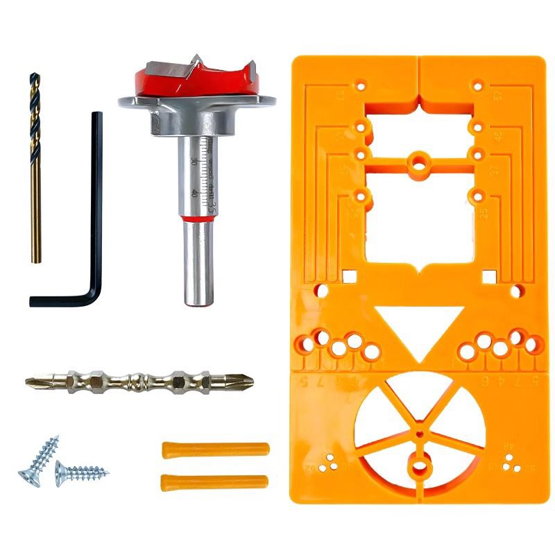 2025新款橱柜安装神器铰链开孔器+木板合页辅助工具