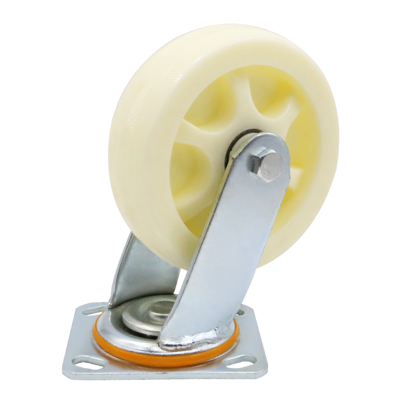 重型6寸尼龙轮加厚脚轮双轴承4寸5寸6寸定向轮万向轮刹车轮推车轮