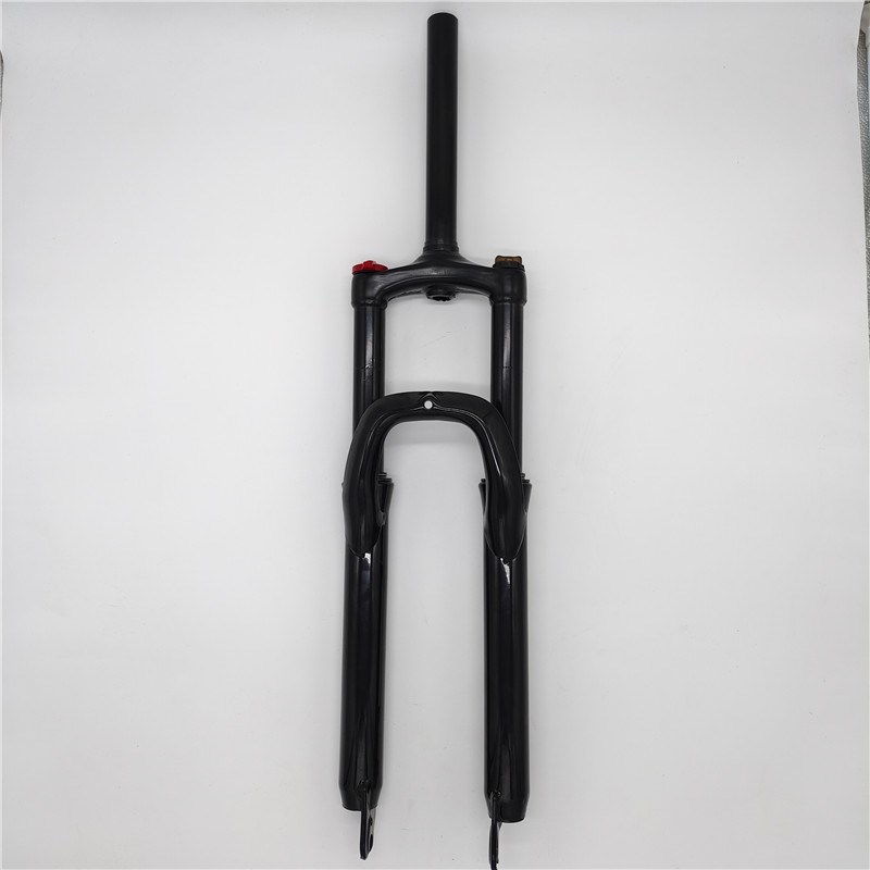【加长行程管】24寸山地车避震前叉锁死可调单车减震前叉碟刹无牙