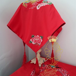 人气秀禾结婚盖头床头柜布刺绣大红绸缎龙凤鸳鸯牡丹多用盖巾包邮