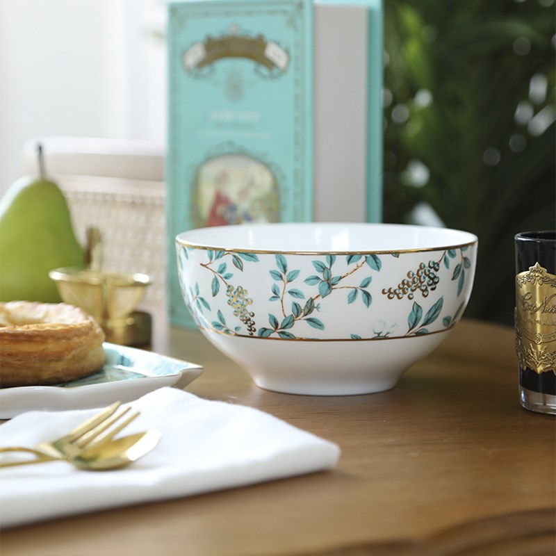 安娜16点骨瓷欧式碗盘子套装陶瓷餐具家用春日茶园