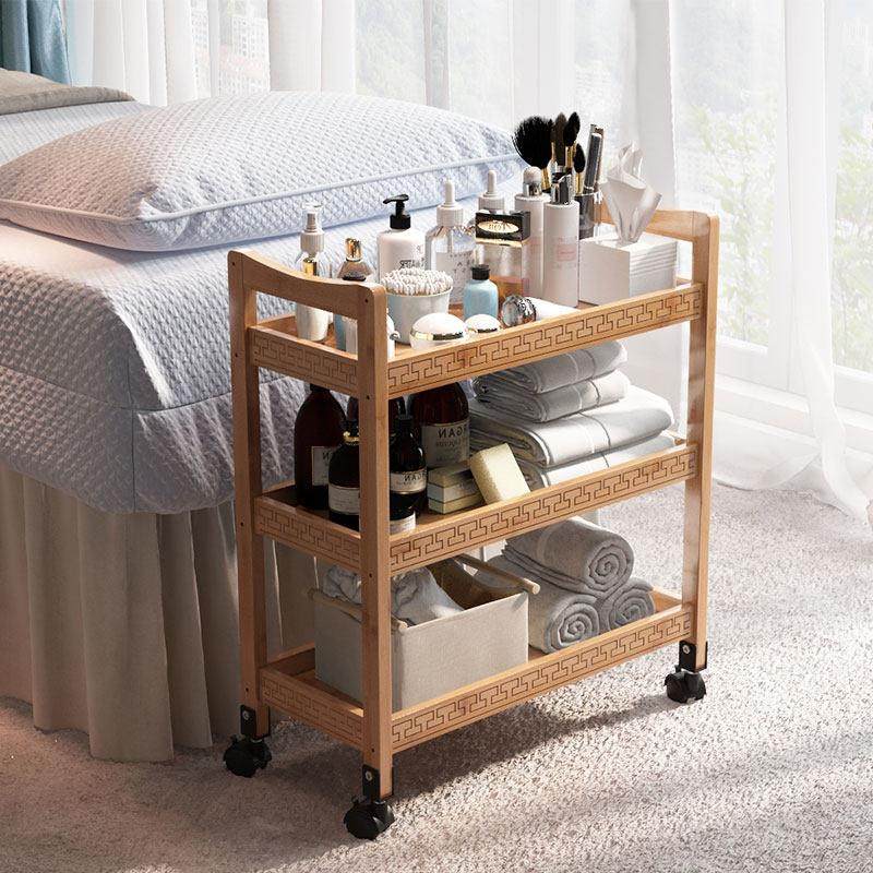 新款美容小推车置物架美容院专用工具车竹木三层美发美甲店收纳柜,商业/办公家具,工具车,淘宝优惠券,粉丝福利购,淘宝优惠卷