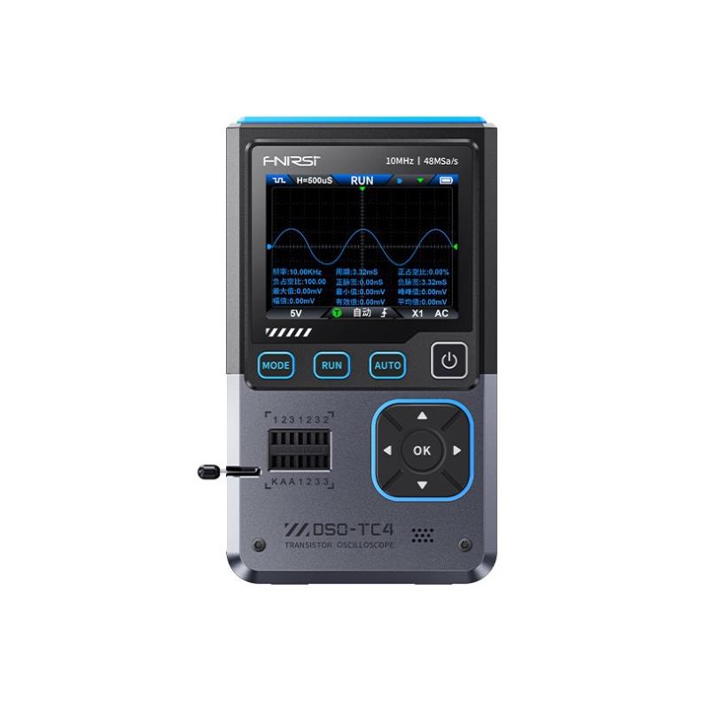FNIRSI DSO-TC4 三合一数字示波器10M带宽晶体管检测仪信号发生器