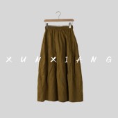 浔象丝绸双穿两段式 香云纱花苞裙