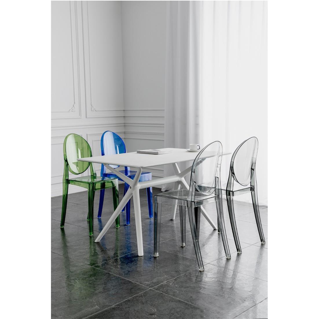 北欧透明椅子网红餐厅亚克力水晶凳子创意魔鬼餐椅家用化妆塑料椅