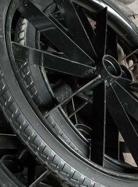 26寸10片加厚加重圈纯实心橡胶高弹力耐酸碱胎实心轮