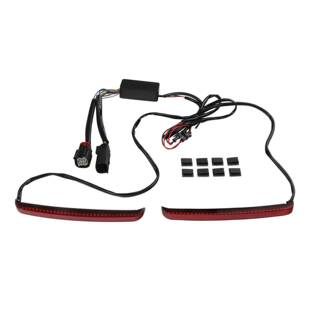 适用哈雷大道公路滑翔路王改装边箱装饰流水灯LED转向刹车灯14-23