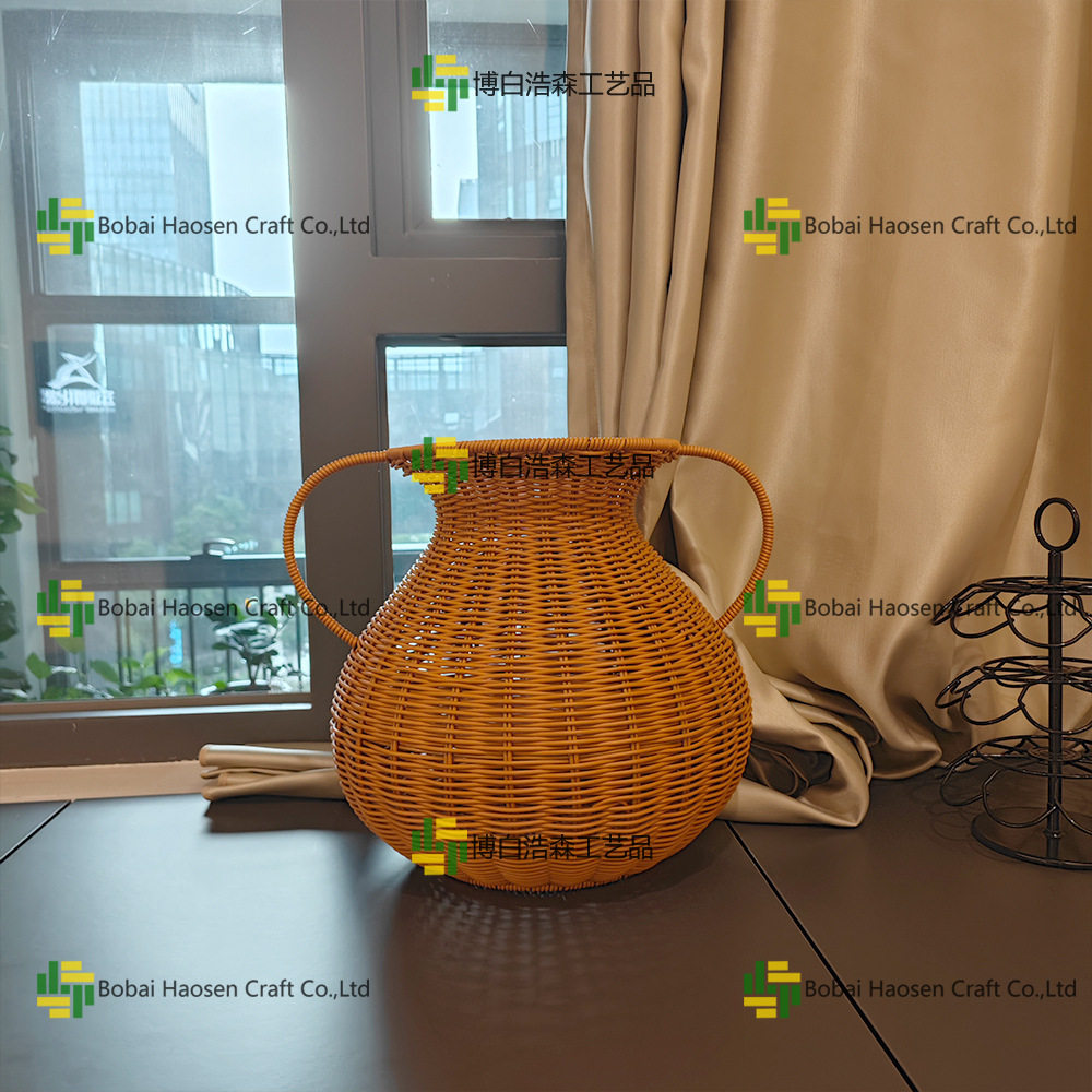 手工藤编真仿藤花瓶插花干花客厅卧室餐厅办公室酒店民宿装饰
