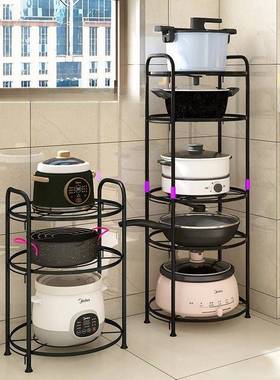 放锅架子厨房置物架锅具收纳架锅架多层落地台面家用多功能厨林祥