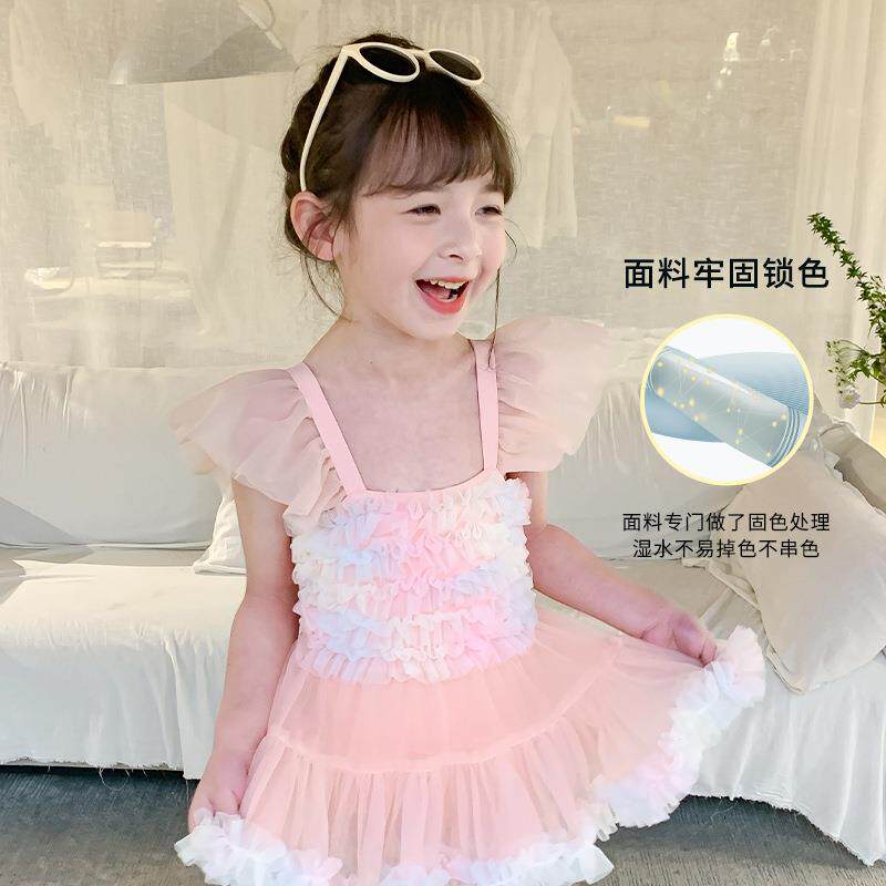 女童连体泳衣夏季可爱透气小童韩版宝宝儿童蓬蓬裙小女孩夏款泳装