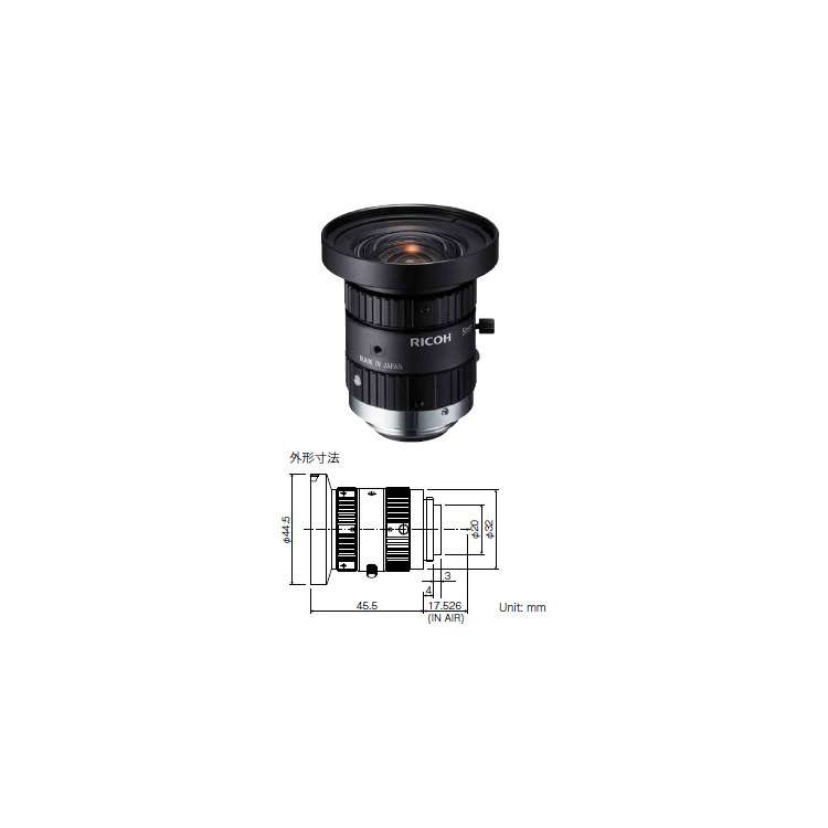 原装理光工业镜头FL-HC0514-2M焦距5mm光圈1.4～16C口视觉检测