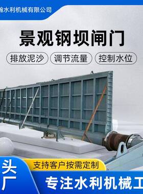 景观液压钢坝闸门水库水渠液压钢制电动止水闸门液压翻板钢坝闸门