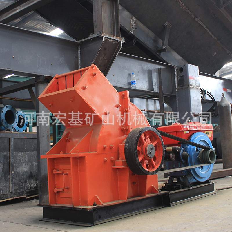 小型柴油移动锤式破碎机 石英石粉碎制砂设备 选矿设备生产线