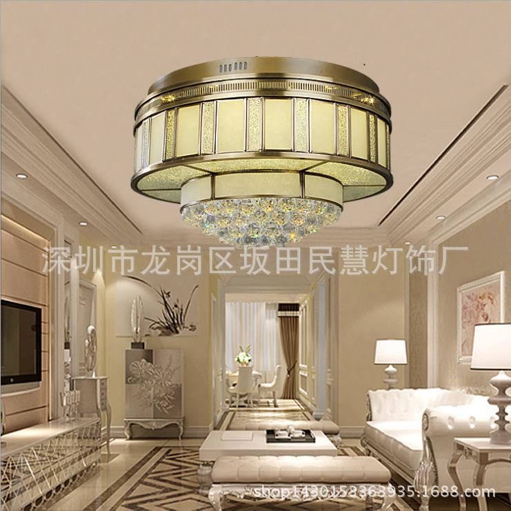 供应LED全铜焊锡灯欧式全铜吸顶灯全铜玻璃吸顶灯