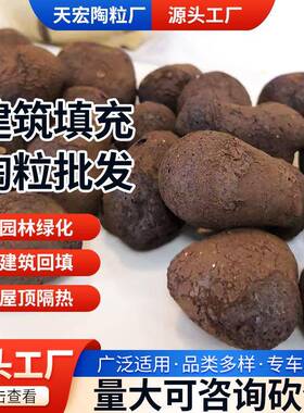 陶粒混凝土屋顶保温地暖回填耐火材料轻质建筑陶粒5-10mm小陶粒