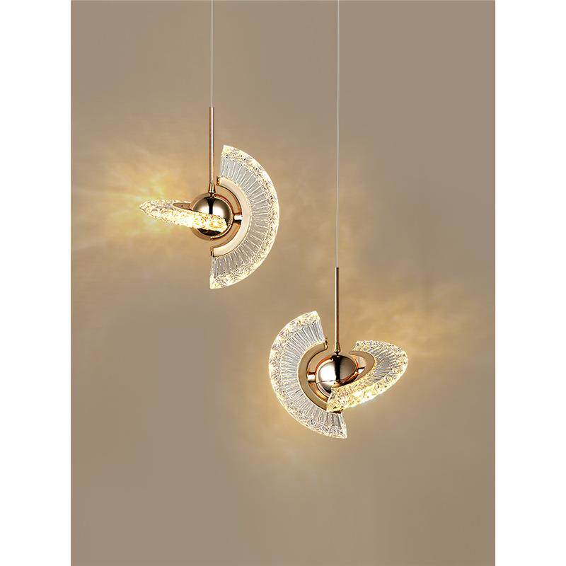 飞碟小吊灯卧室床头吧台2023北欧轻奢简约现代创意造型单个吊线灯