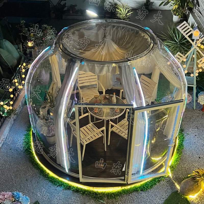 户外露天星空透明小屋PC防水材质  泡泡屋民宿房情侣打卡餐厅