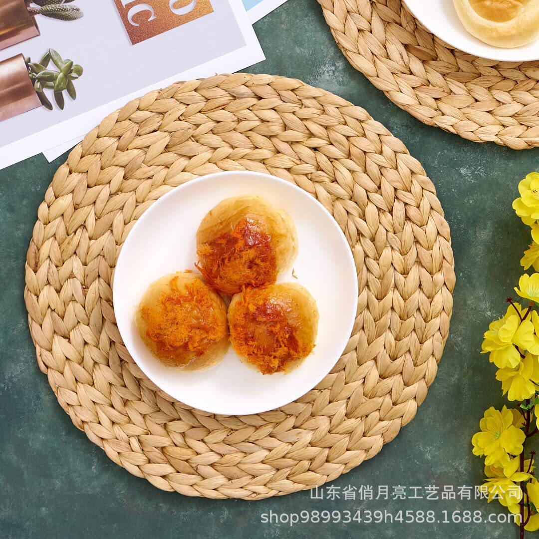 日式手工圆形编织草餐垫子隔热垫杯垫碗垫茶具锅垫桌垫砂锅垫壶垫