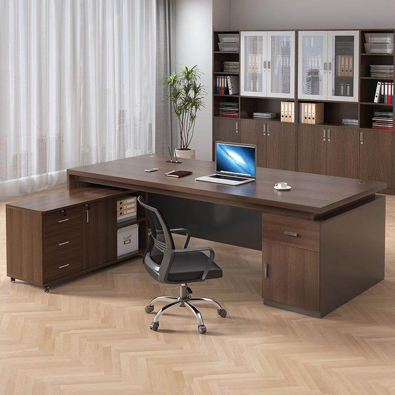 办公桌椅组合简约现代老板桌办公室单人员工位小型带抽屉电脑书桌