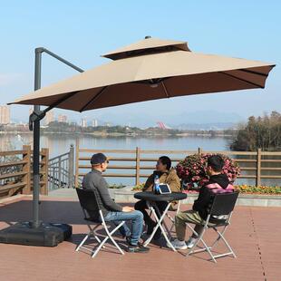 户外遮阳伞庭院伞罗马伞室外大太阳伞阳台露台花园露天营业带灯伞