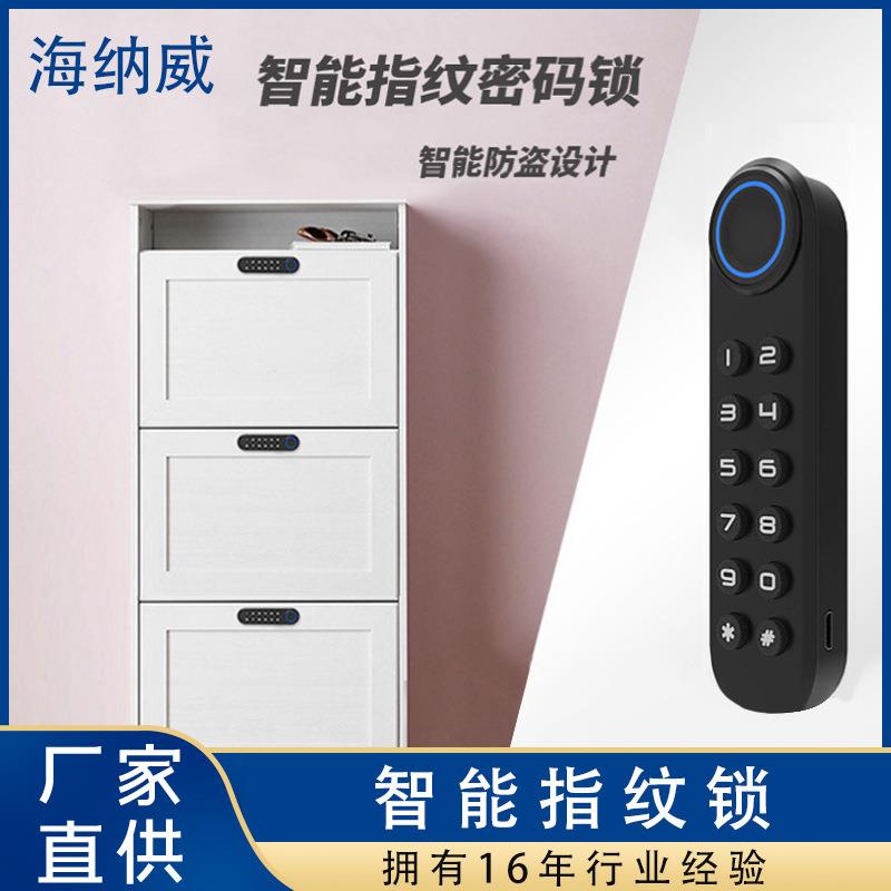 F020指纹密码衣柜锁桑拿储物办公家具锁智能电子抽屉柜子锁
