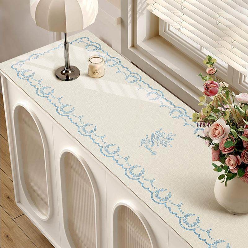 轻奢法式皮革电视柜桌垫高级感复古拍照垫茶几鞋柜台面垫餐边柜垫,居家布艺,桌布,淘宝优惠券,粉丝福利购,淘宝优惠卷