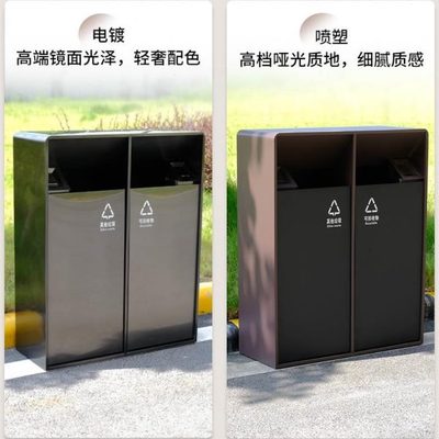 户外垃圾桶不锈钢酒店室外景区环卫二三四分类商用高档果皮箱定制
