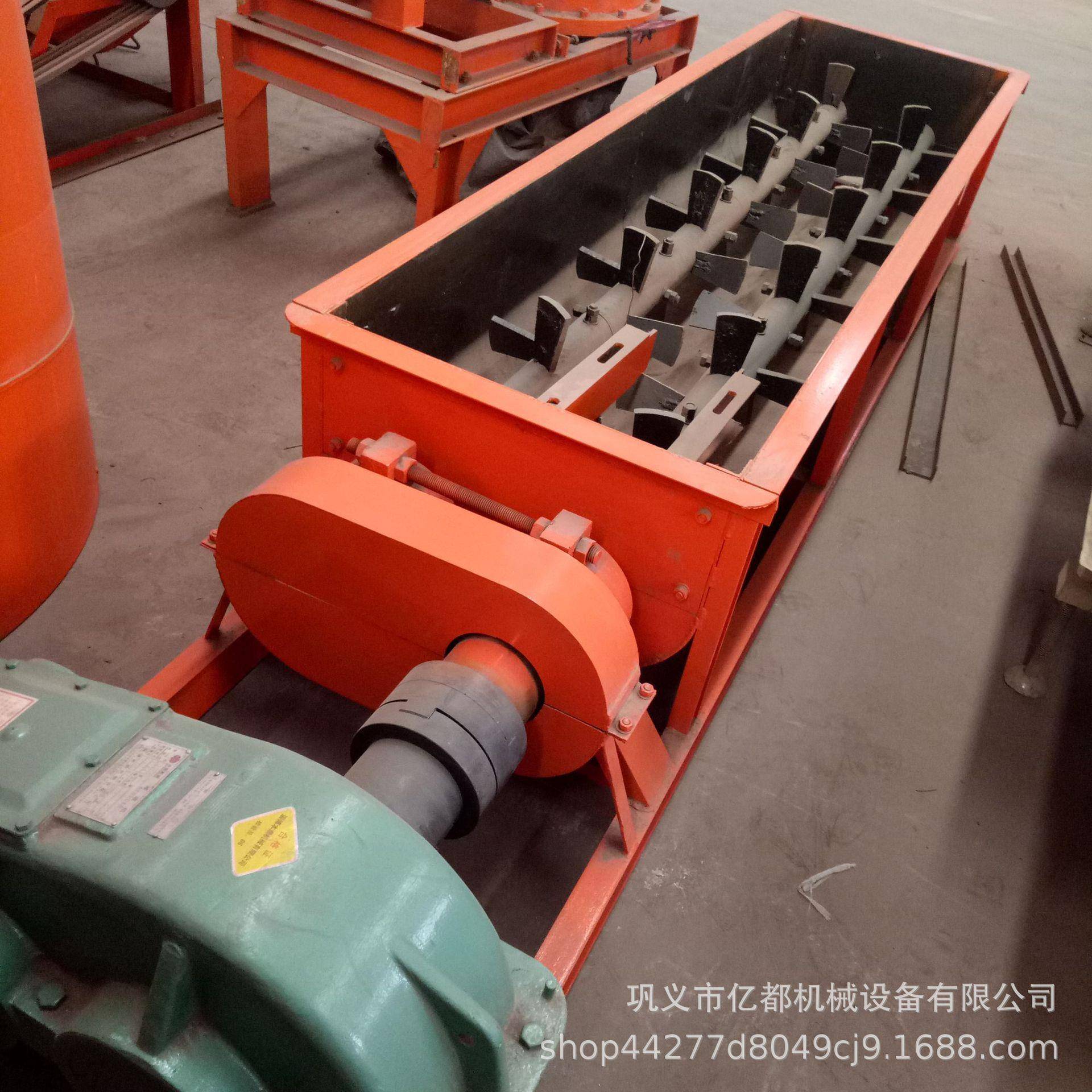 双轴粘土搅和机封闭式双轴混凝土拌料机煤粉煤泥湿料混合搅拌机