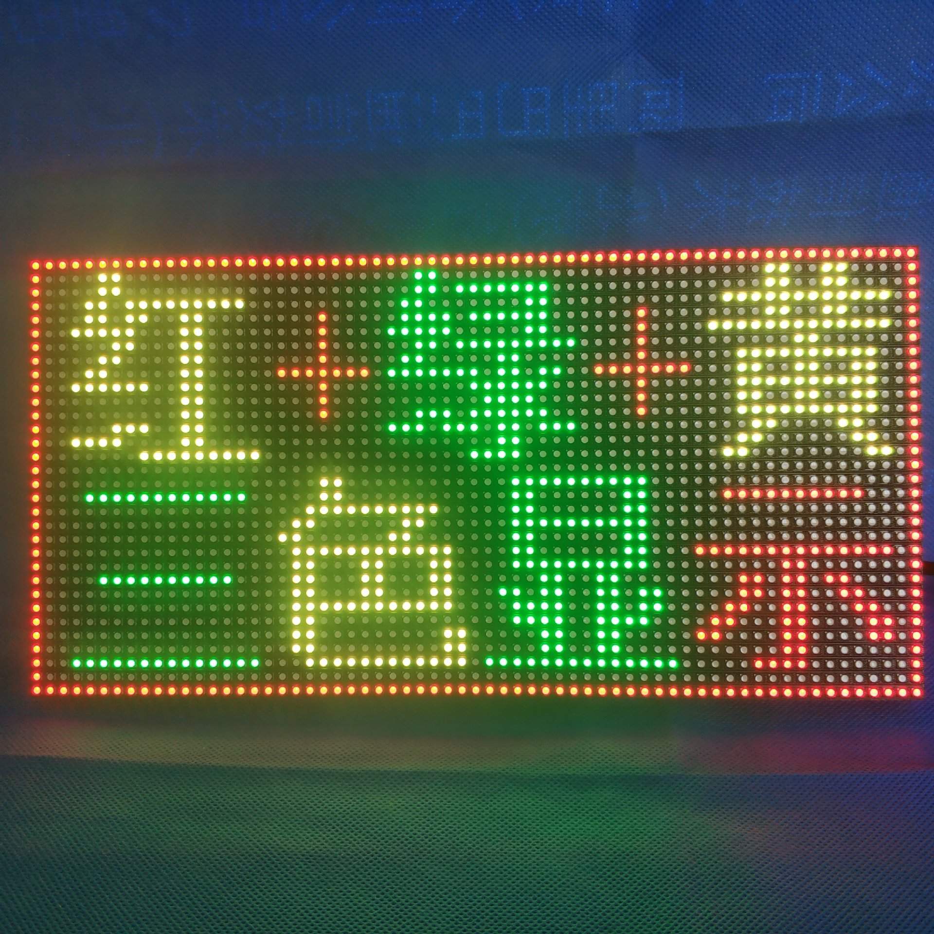P4.75室内红绿双色led显示屏3.75红绿双色单元板高亮双色模组