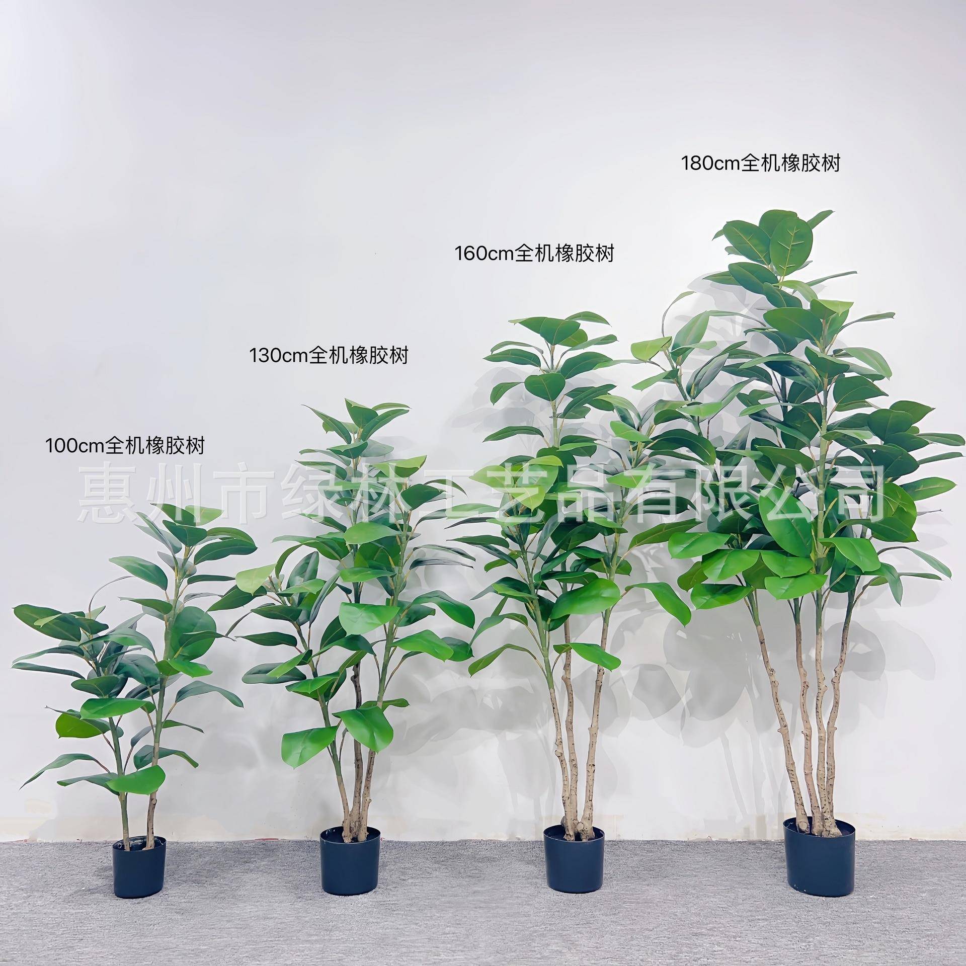 橡胶树欧式风仿真盆栽橡胶榕树清新仿真树落地带盆高档假树细叶榕