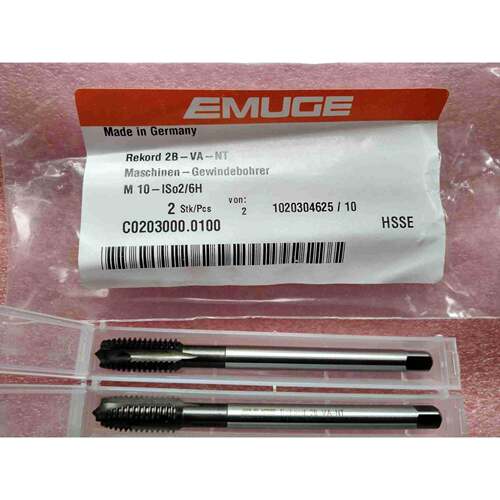 进口德国EMUGE不锈钢用细柄深孔丝锥C0203000.0100M10