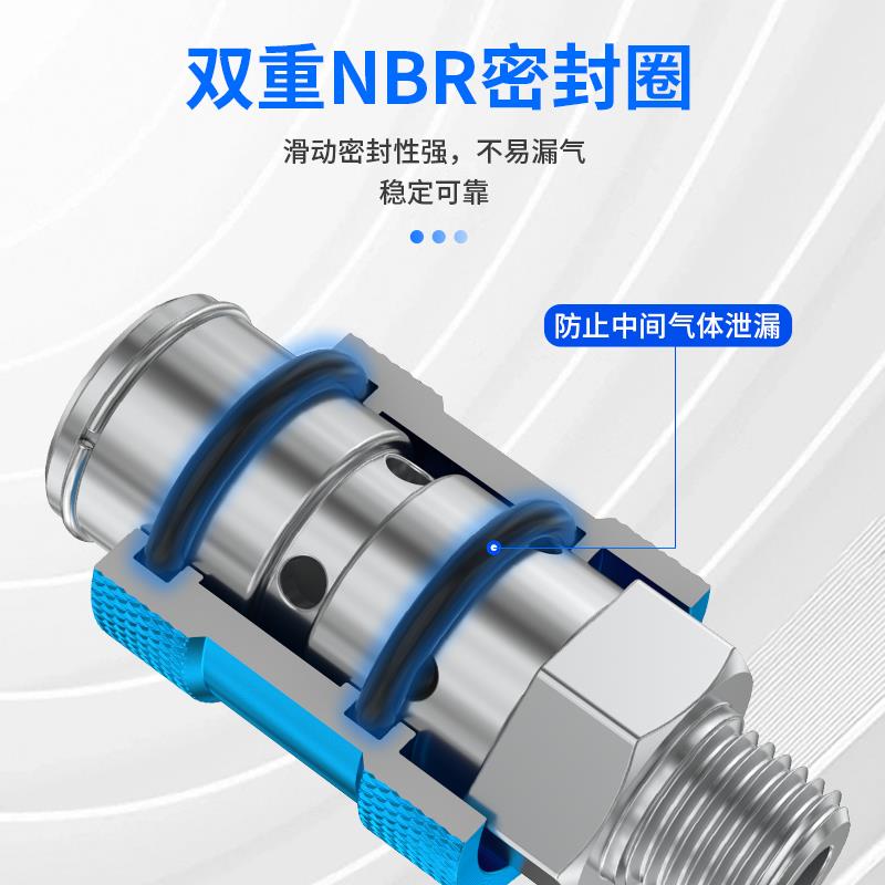 气动手滑阀HVS-08/10/15排气阀1分2分4分手推阀滑动开关双内牙FF