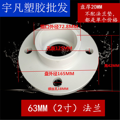 联塑PVC给水加厚法兰 给上水管法兰盘63 75 90 110 160 200法兰片