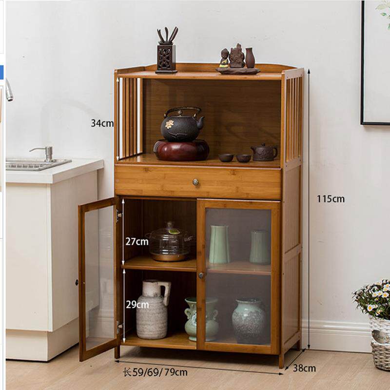 简约碗柜置柜厨房家用微波炉置物物架济竹餐005经边柜酒店柜储物