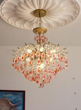 法式轻奢水晶吊客29603厅餐厅卧室别灯墅复式楼中空梯间彩色楼璃