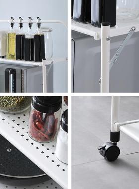 A1L叠置物架折白色F76M9876四五六层0微波炉架厨房阳台免移动三储