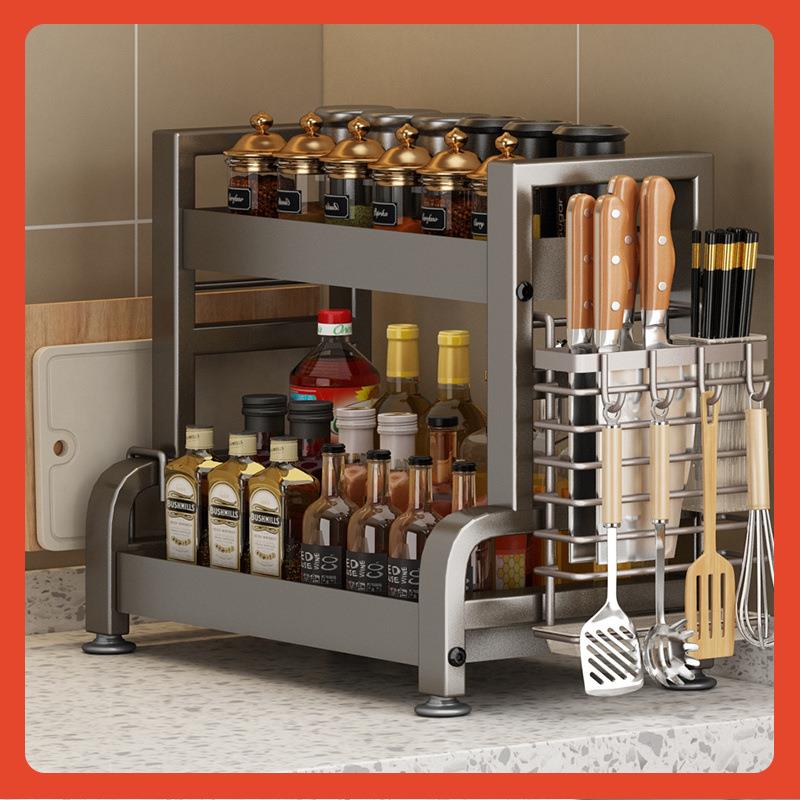 ?架调置物架厨放房用品多层台面家用F765J5J7大全调味品盒瓶收料