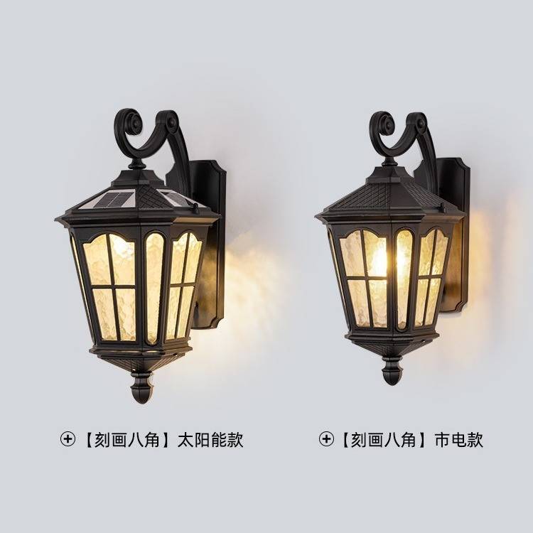 美式户外壁灯防水过道走廊灯欧式仿古室外阳台别墅庭院大门灯led