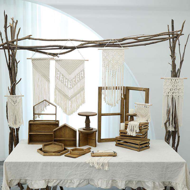 MC7波西亚风格F76M7TTS甜U台组合米森系甜品架品婚庆道具木制复欧