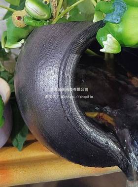 古风仿鱼陶罐古法养院鱼流水罐庭PTZ花盆水培鱼缸水缸池水环循过