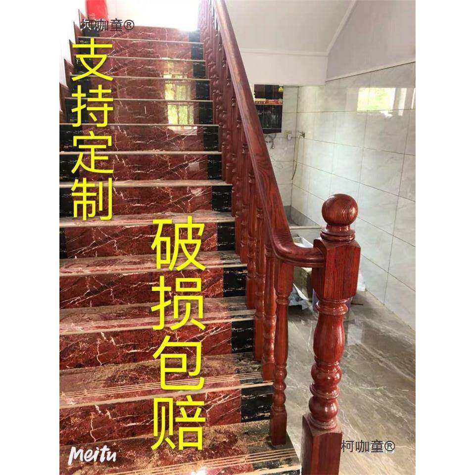 自建房木更换烤漆实实楼梯立柱室内新款木楼梯扶手别墅复板JPI麦