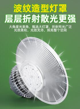 亚明2E7/E40E工矿片灯LD鳍球泡螺口OSJ厂房工厂灯仓库车间吊灯超