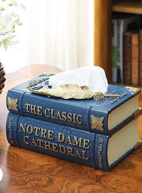 书123245桌本纸巾盒用客家厅抽纸盒纸盒巾收纳餐茶几卧室摆件创意