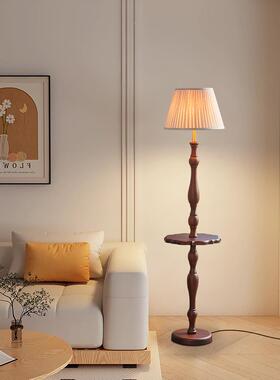 中法式厅地落灯美古式复古卧室边客几立式CJO置物床头柜一体氛围