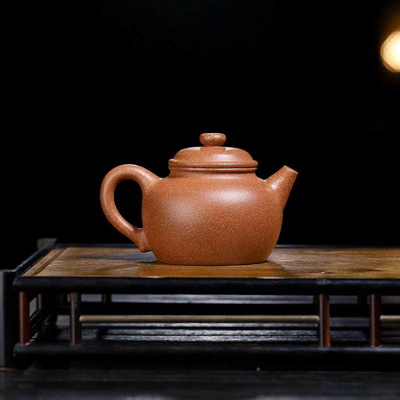 头厂家小宜兴原矿降坡泥圈钮壶源紫砂壶内推球孔品紫壶砂手工圈钮