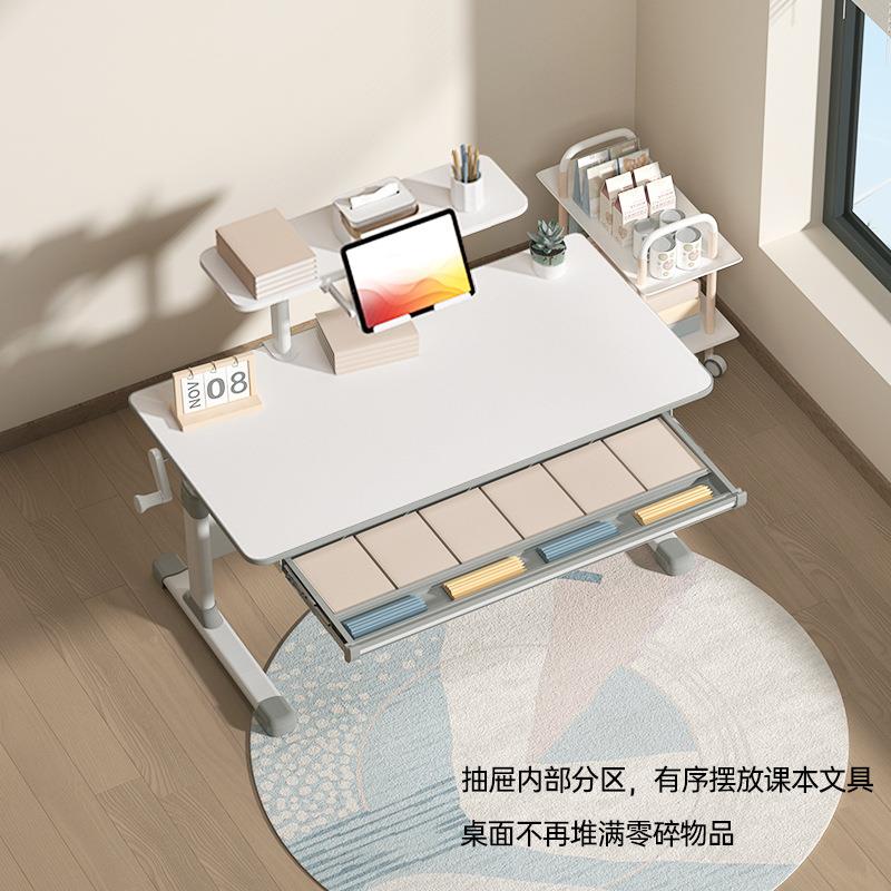 跨境必爆款】平板童学习椅桌套装6-【12岁210儿作业写字大白桌