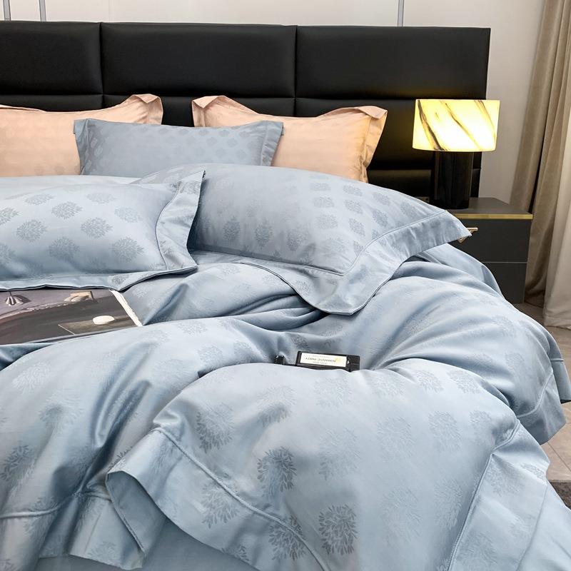 件100支匹马棉提花件套长绒棉贡缎四套四纯棉轻NCC奢丝滑四件套