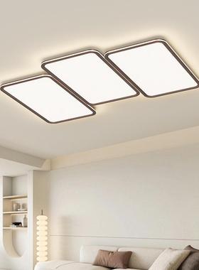 式全光谱护眼新中胡桃木吸44547顶客厅卧室灯灯中山灯全具屋套餐